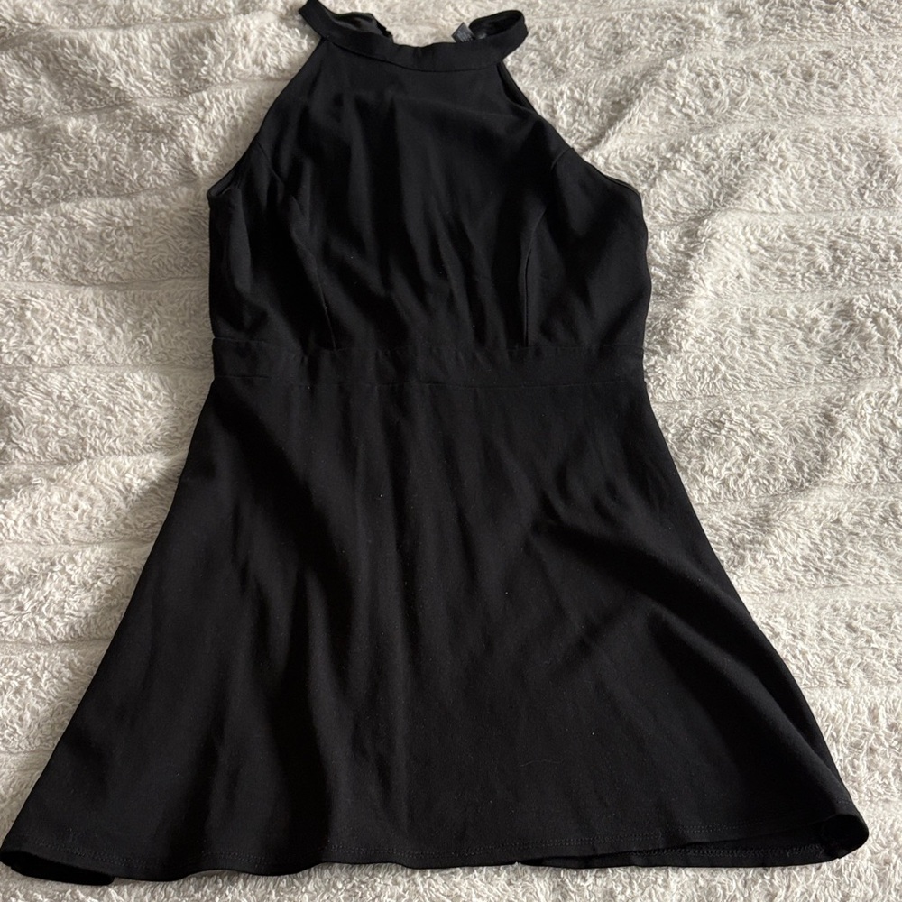 Aqua black dress